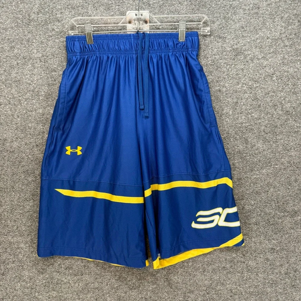 Under Armour Basketball Shorts Mens Small‎ Blue SC30 Stephen Curry Warriors Gym